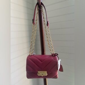 NWT Michael Kors CeCe Magenta Quilted Shoulder Bag